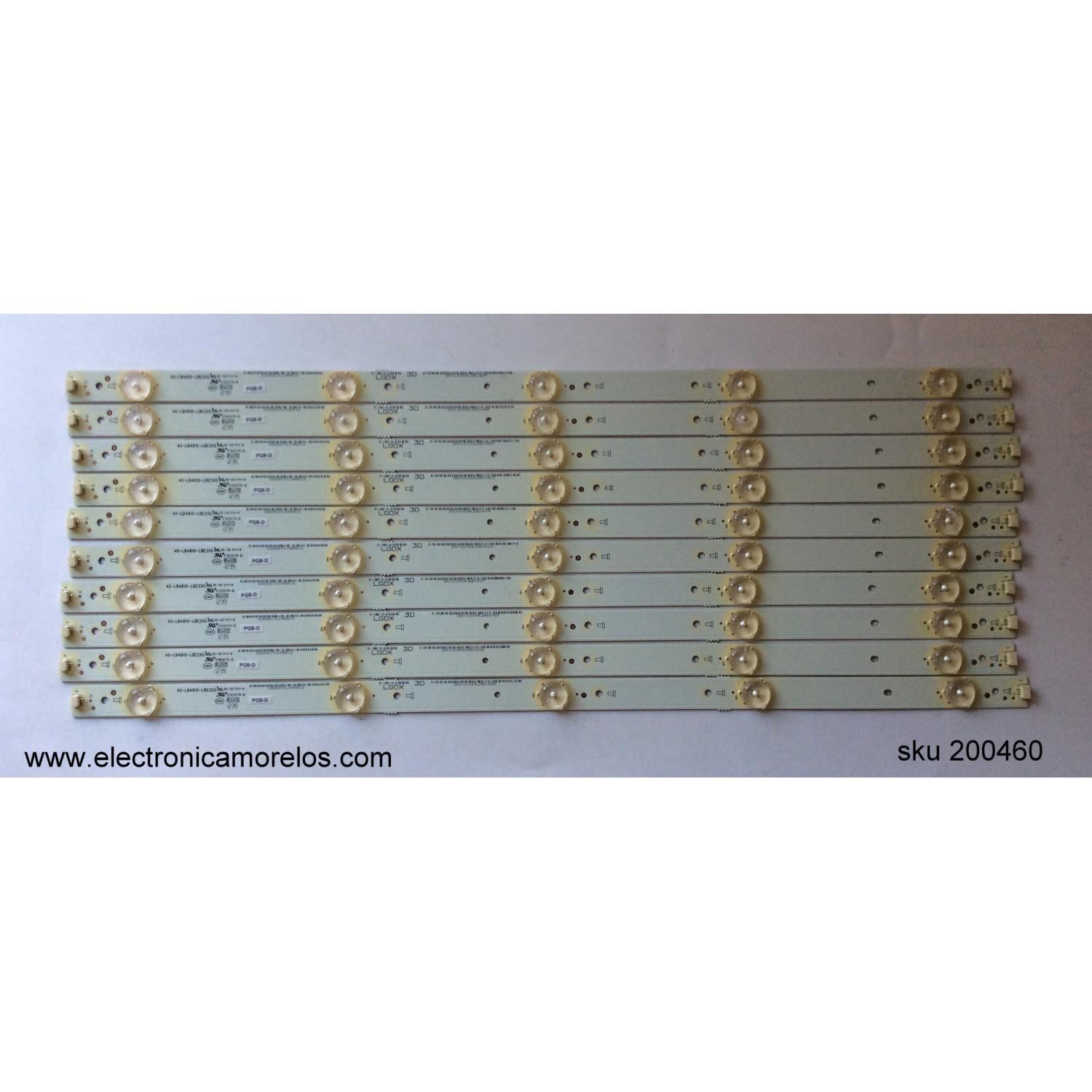 KIT DE LED PARA TV / TCL LVF480SSTME7V1 / 40-LB4810-LBE2XG / MODELO LE48FHDF3300ZTAAA